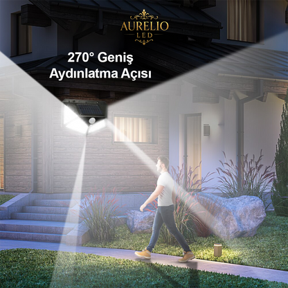 Güneş Enerjili Sensörlü Duvar Lambası