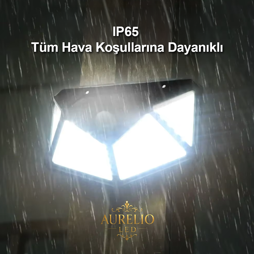 Güneş Enerjili Sensörlü Duvar Lambası