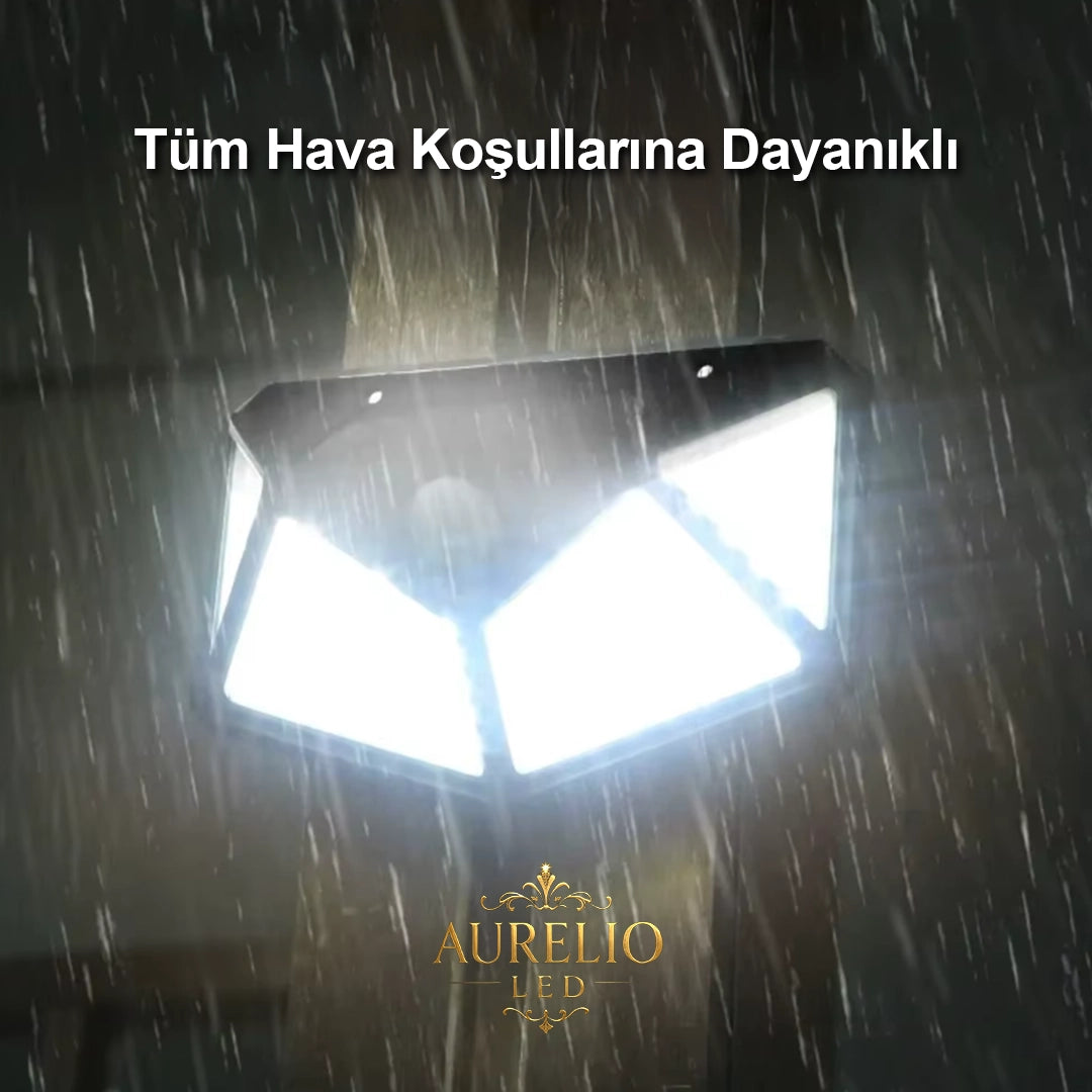 Güneş Enerjili Sensörlü Duvar Lambası