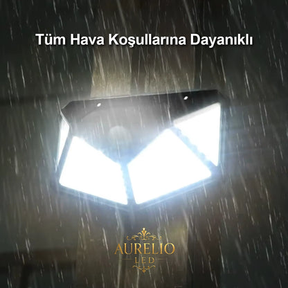 Güneş Enerjili Sensörlü Duvar Lambası